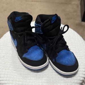 Nike Kids' Black and Blue High-Top Sneakers